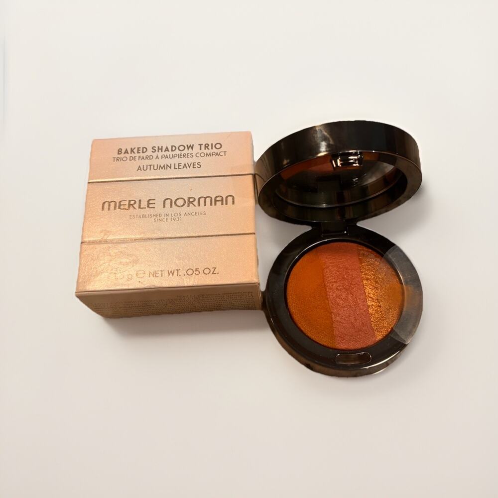 Merle Norman Baked Shadow Trio Autumn Leaves New In Box